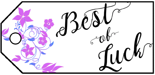Best Of Luck Flowers Gift Tag gift tag