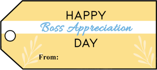 Boss Appreciation Day Gift Tags gift tag