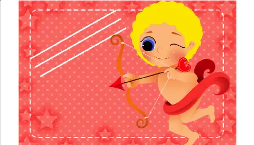 Cupid gift tag