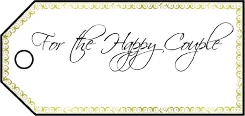 For The Happy Couple Gift Tags gift tag