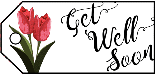 Get Well Flowers Gift Tag gift tag