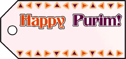 Happy Purim Gift Tags gift tag