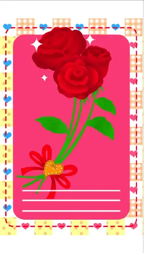 Roses gift tag