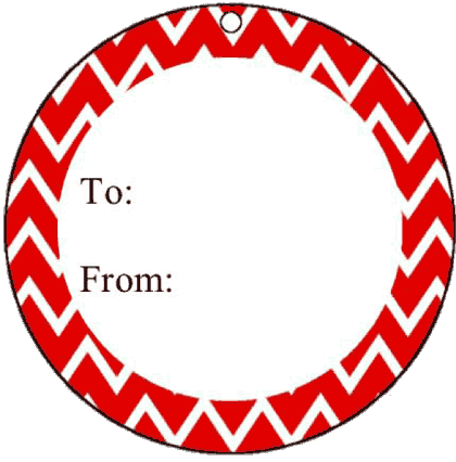 Round Gift Tag Chevrons gift tag