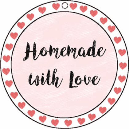 Round Gift Tag Homemade With Love gift tag