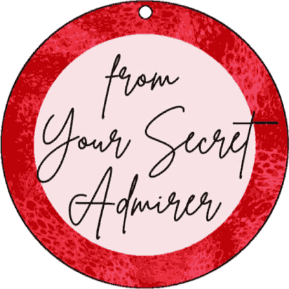 Round Gift Tag Secret Admirer gift tag
