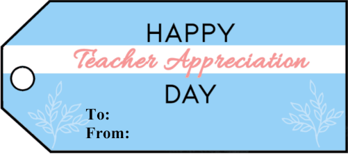 Teacher Appreciation Day Gift Tags gift tag