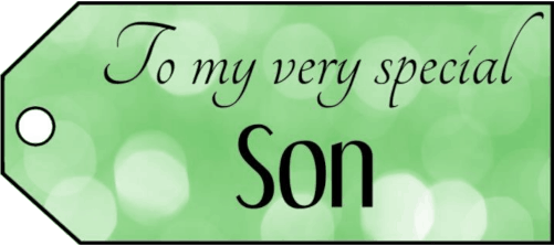 To My Son Gift Tags gift tag