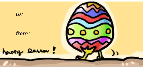Easter Egg gift tag