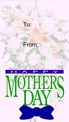 Happy Mother's Day gift tag