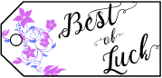 Best Of Luck Flowers Gift Tag