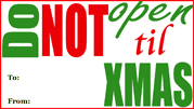 Do Not Open Gift Tag