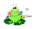 Easter Frog (white background)
