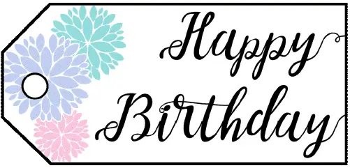 Birthday Flowers Gift Tag gift tag
