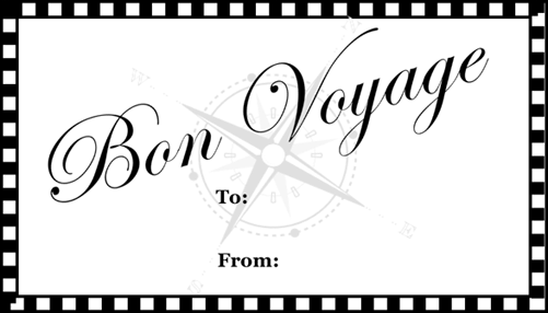 Bon Voyage Gift Tag gift tag