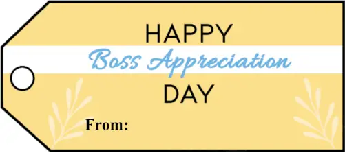 Boss Appreciation Day Gift Tags gift tag
