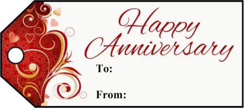 Happy Anniversary Gift Tags gift tag