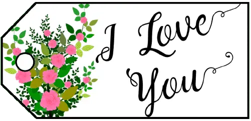 I Love You Flowers Gift Tag gift tag