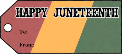 Juneteenth Gift Tags gift tag