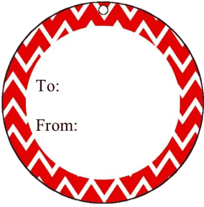 Round Gift Tag Chevrons gift tag