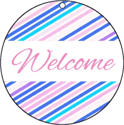 Round Gift Tag Welcome gift tag