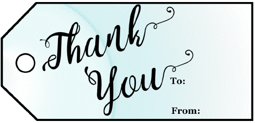 Thank You Blue Gift Tag gift tag