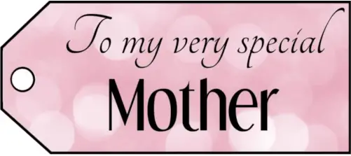 To My Mother Gift Tags gift tag