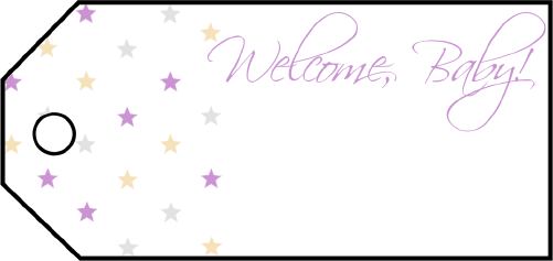 Welcome Baby Stars Gift Tags gift tag