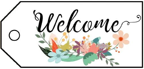 Welcome Flowers Gift Tag gift tag