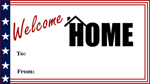 Welcome Home Gift Tag gift tag