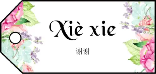 Xie Xie Gift Tags gift tag