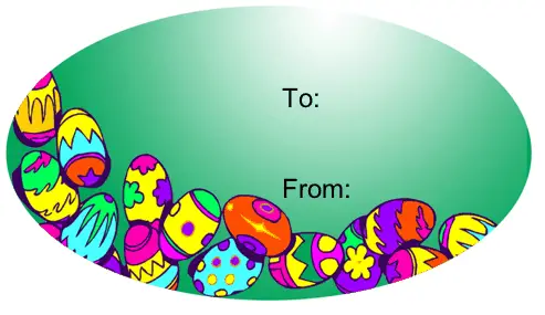 Easter Eggs gift tag