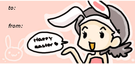 Bunny Girl gift tag