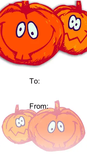 Pumpkins gift tag
