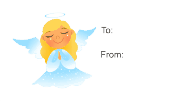 Angel Praying (white background)