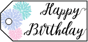 Birthday Flowers Gift Tag