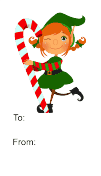 Elf with Candycane (white background)