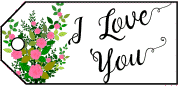 I Love You Flowers Gift Tag