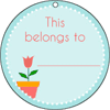 Round Gift Tag This Belongs To