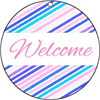 Round Gift Tag Welcome