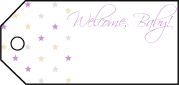 Welcome Baby Stars Gift Tags