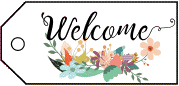 Welcome Flowers Gift Tag