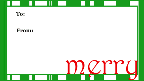 Christmas Merry Gift Tag gift tag