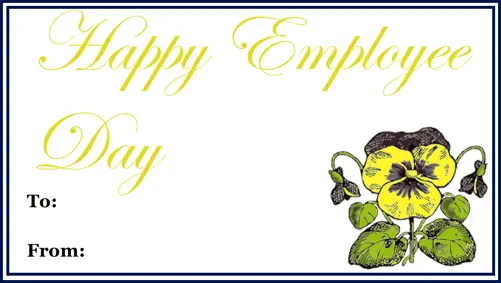 Employee Day Gift Tag gift tag