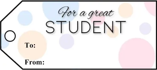 For A Student Gift Tags gift tag