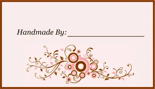 Handmade By gift tag
