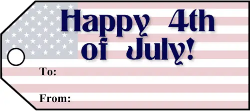 Happy Fourth Of July Gift Tags gift tag