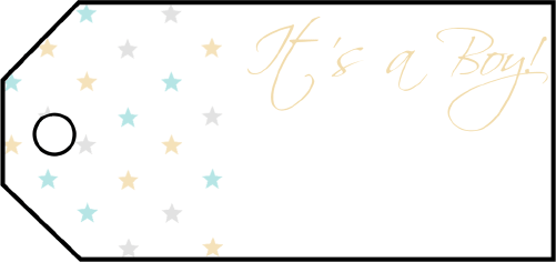Its A Boy Stars Gift Tags gift tag