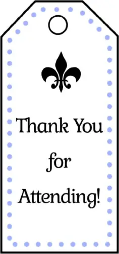 Party Favor Gift Tags Professional gift tag