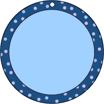 Round Gift Tag Polka Dots gift tag